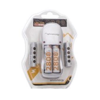 WE Nabíječka pro 4 baterie AA/AAA + 4x AA 2800mAh