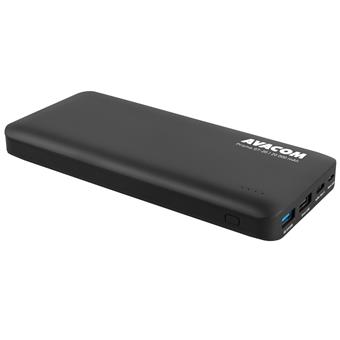 Power Bank AVACOM PRISMA GT-20, Li-Ion 20000mAh, USB-C, QC vstup a výstup, černá