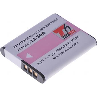 Baterie T6 Power Li-50B, D-Li92, DB-100, VW-VBX090, NP-150, LB-050, LB-052, GB-50A, 700mAh, 2,6Wh