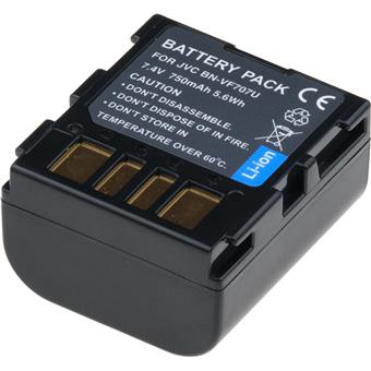 Baterie T6 Power JVC BN-VF707U, BN-VF707, 750mAh, 5,4Wh, šedá