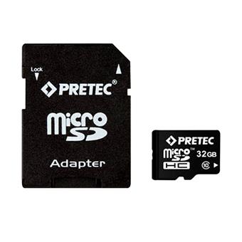 Pretec MicroSDHC 32 GB CLASS 10 + SD adaptér