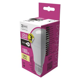 EMOS LED ŽÁROVKA CLASSIC A60 10,5W(75W) 1060lm E27 WW