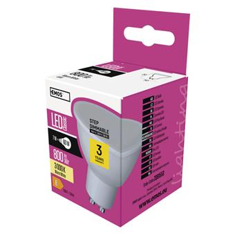 EMOS LED CLS MR16 3×DIM 7W(60W) 800 lm GU10 WW