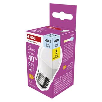 EMOS LED CLS MINI GLOBE 4,2W(40W) 470lm E27 CW