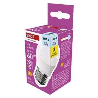 LED CLS MINI GLOBE 6,5W(60W) 806lm E27 CW