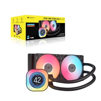 CORSAIR iCUE LINK TITAN 240 RX RGB AIO LCD, 240mm