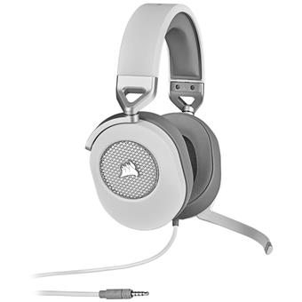 CORSAIR HS65 SURROUND/7.1/Jack/Drôt/Šedá-biela