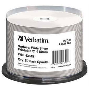 VERBATIM DVD-R (16xWide Silver, 4,7GB), 50 cake