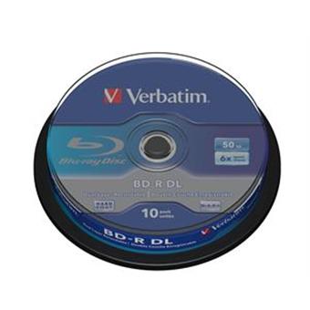 VERBATIM BD-R DL(10-pack)50GB/6x/spindle