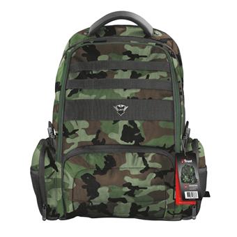 TRUST GXT 1250G Hunter Gaming Backpack pro 17.3" laptopy, zelená kamufláž