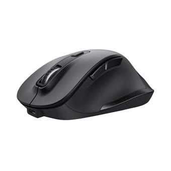 TRUST Fyda/Ergonomická/Optická/Pre pravákov/2 400 DPI/Bezdrôtová USB/Čierna