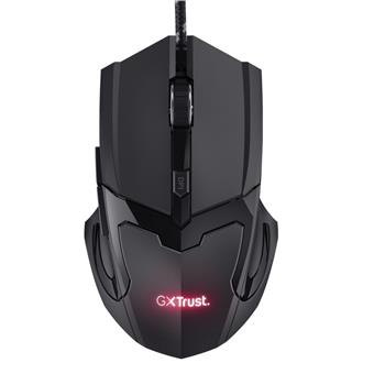 TRUST BASICS/Herní/Optická/Pro praváky/4 800 DPI/Drátová USB/Černá