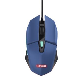 TRUST GXT 109 FELOX/Herní/Optická/Pro praváky/6 400 DPI/Drátová USB/Modrá
