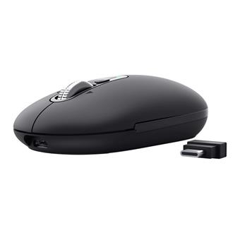 Trust Seron Slim/Kancelářská/Optická/3 200 DPI/USB+BT/Černá
