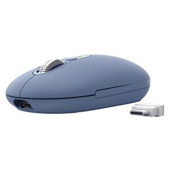 Trust Seron Slim/Kancelárska/Optická/3 200 DPI/USB+BT/Modrá