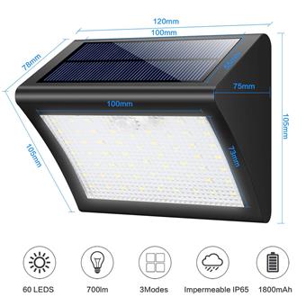 Venkovní solární LED světlo s pohybovým senzorem V60