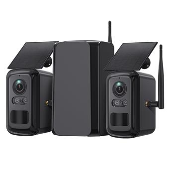 Set solárnych kamier Viking HUB S02/8000 mAh/ mobilné aplikácie/ outdoor