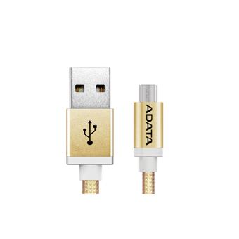 ADATA Micro USB kabel pletený 1m zlatý