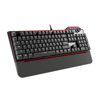 Mechanická klávesnice Genesis RX85, US layout, bílé podsvícení, Kailh Blue switch