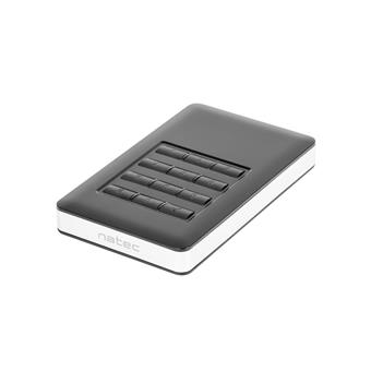Externí box na HDD 2.5" SATA USB 3.0 Natec Rhino Code, 256-bitové hardwarové šifrování AES