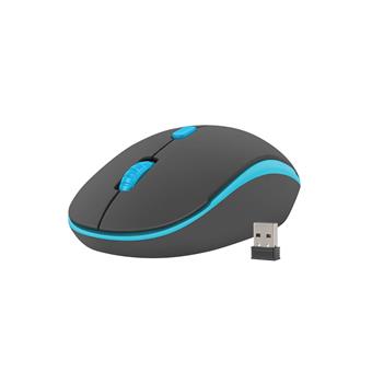 Natec Martin/Cestovní/Optická/Bezdrátová USB/Černá-modrá