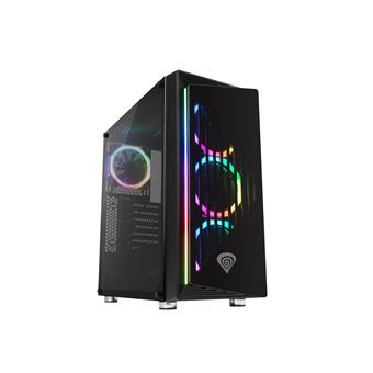Počítačová skříň Genesis IRID 400 RGB MIDI (USB 3.0), 4x ventilátory RGB s dálkovým ovládáním