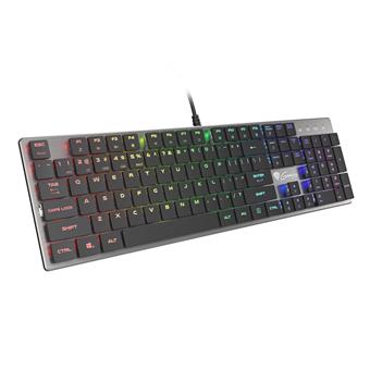 Genesis herní mechanická klávesnice THOR 420/RGB/Content Slim Blue/Drátová USB/US layout/Šedá