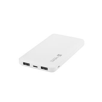 Natec Trevi Slim Power bank 10 000mAh, bílý, Type-C, micro USB