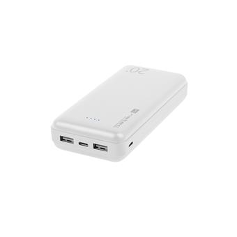 Natec Trevi Power bank 20 000mAh, bílý, Type-C, micro USB