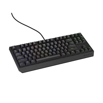 Genesis herná klávesnica THOR 230/TKL/RGB/Outemu Brown/Drôtová USB/US layout/Čierna