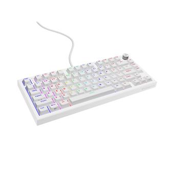 Herní mechanická klávesnice Genesis THOR 404/GenX Abyssal/Drátové USB-A/US/Bílá