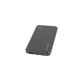 Natec Trevi Pro Power banka 10 000mAh Quick Charge 3.0, černá, 1x Type-C, 2x USB