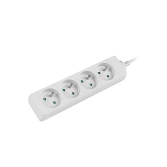 Prodlužovací kabel Lanberg PS0, 4 zásuvky, 1,5m, bílá