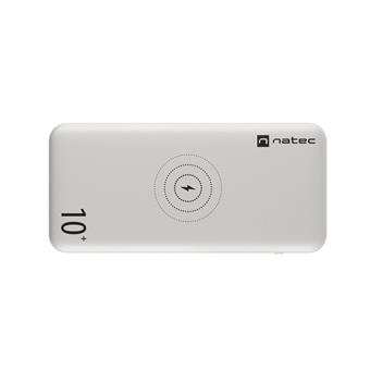 NATEC bezdrátová powerbanka TREVI 10 000mAH, bílá