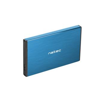 Externí box pro HDD 2,5" USB 3.0 Natec Rhino Go, modrý, hliníkové tělo