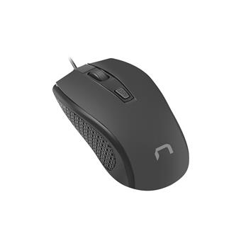 Natec optická myš HOOPOE 2/1600 DPI/Kancelářská/Optická/1 600 DPI/Drátová USB/Černá