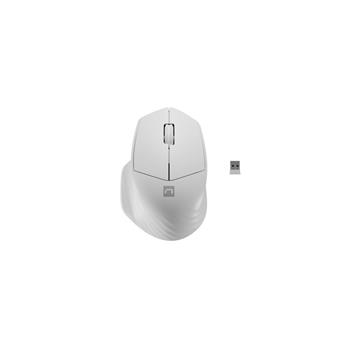 Natec optická myš SISKIN 2/Kancelářská/Optická/Pro praváky/1 600 DPI/USB+BT/Bílá