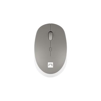 Natec optická myš HARRIER 2/1600 DPI/Kancelárska/Optická/1 600 DPI/Bezdrôtová Bluetooth/Biela-sivá