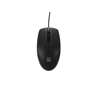 Natec optická myš RUFF Plus 1200 DPI/Kancelářská/Optická/1 200 DPI/Drátová USB/Černá