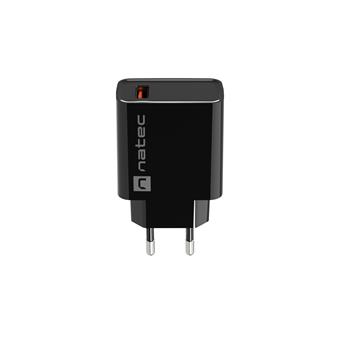 Universální nabíječka Natec RIBERA 18W 1X USB-A, černá
