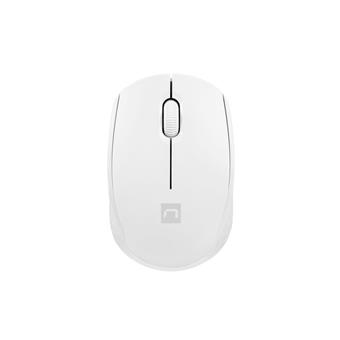 Myš Natec STORK/Kancelárska/Optická/1 600 DPI/Bezdrôtová USB/Biela