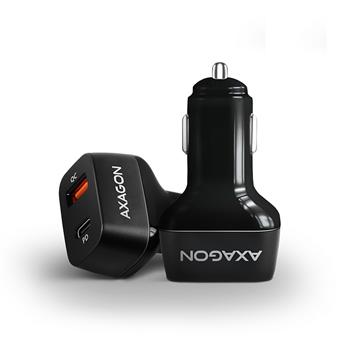 AXAGON PWC-PDQ, PD & QUICK nabíječka do auta 47W, 2x port (USB + USB-C), PD2.0/QC3.0/AFC/FCP/Apple