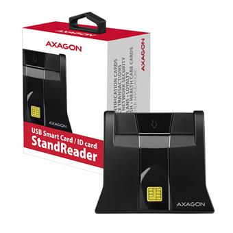 AXAGON CRE-SM4, USB externí StandReader čtečka kontaktních karet Smart card (eObčanka)
