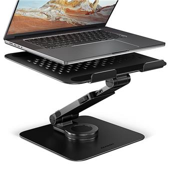 AXAGON STND-LRB hliníkový stojan na notebook 10"-17.3" nastavitelná výška a úhel, otočný, černý