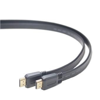 Gembird plochý kabel HDMI-HDMI 2.0,zlac., 1m