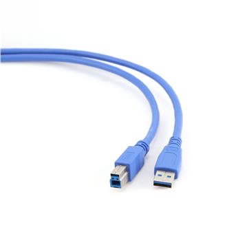 Kabel USB A-B 3m USB 3.0, modrý