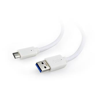 Kabel USB 3.0 AM na USB-C (AM/CM), 1,8m, bílý