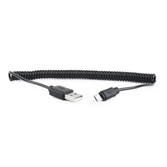 Kabel USB A-B micro, 1,8m, 2.0, černý, kroucený