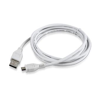 Kabel USB A-B micro, 1,8m, 2.0, bílý high quality