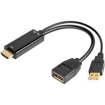 PremiumCord  adaptér HDMI to  DisplayPort  Male/Female s napájením z USB